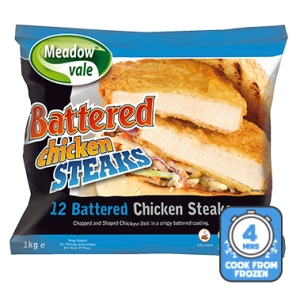Meadowvale Battered Chicken Steaks